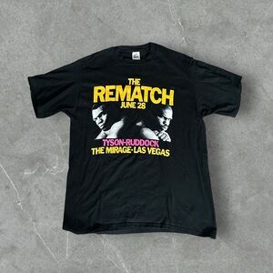 Vintage Tyson VS Ruddock Shirt Men’s XL Black 90s MMA UFC The Rematch Fight Club